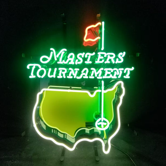 Georgia Masters Tournament With Golf Neon Sign-perfect for garages, man caves, and clubs.