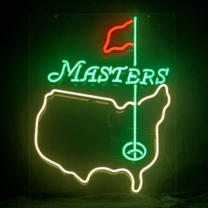 Masters Tournament Golf Neon Signs Light Glass