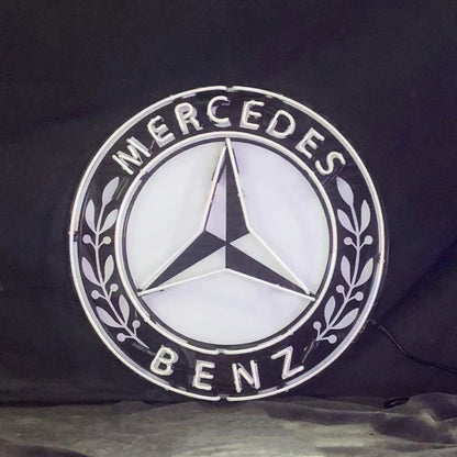 Mercedes Benz Auto Car Logo Neon Signs