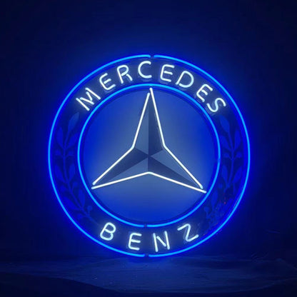 Mercedes Benz Auto Car Logo Neon Signs