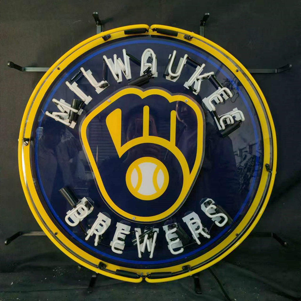 Milwaukee Brewers Logo Neon Signs Light