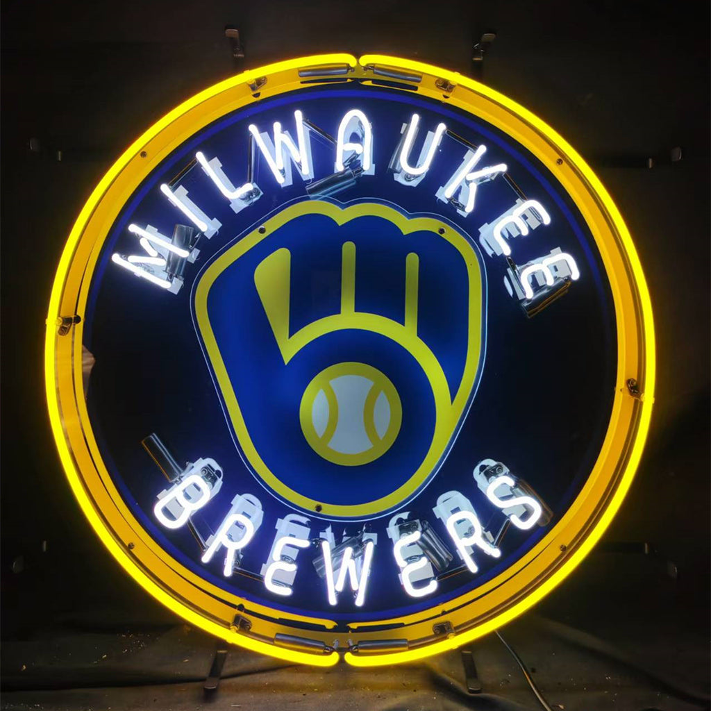 Milwaukee Brewers Logo Neon Signs Light