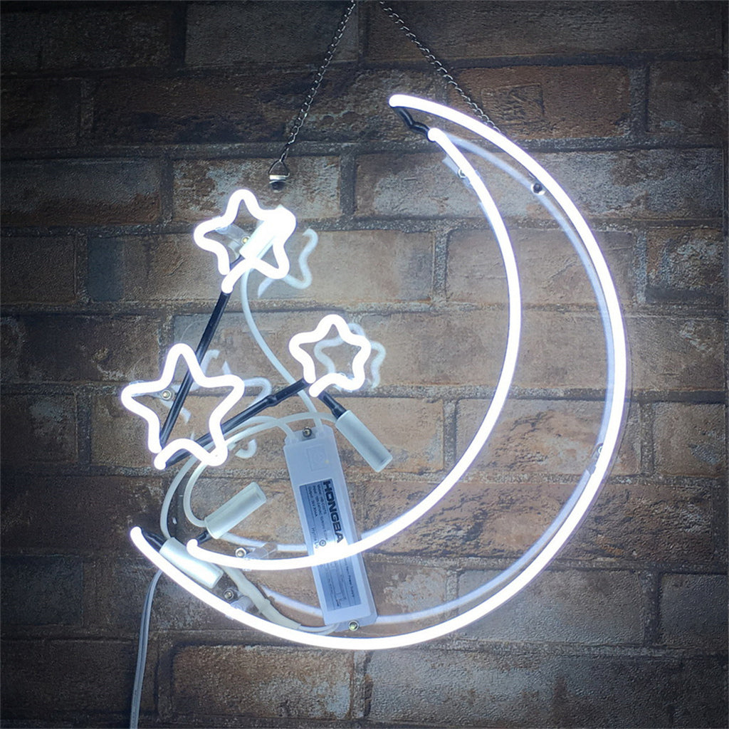 "Moon and Stars neon signs- perfect for business shop, bars, homes wall night lamp"