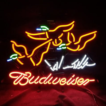 Pheasant Hunter Budweiser Neon Signs Light