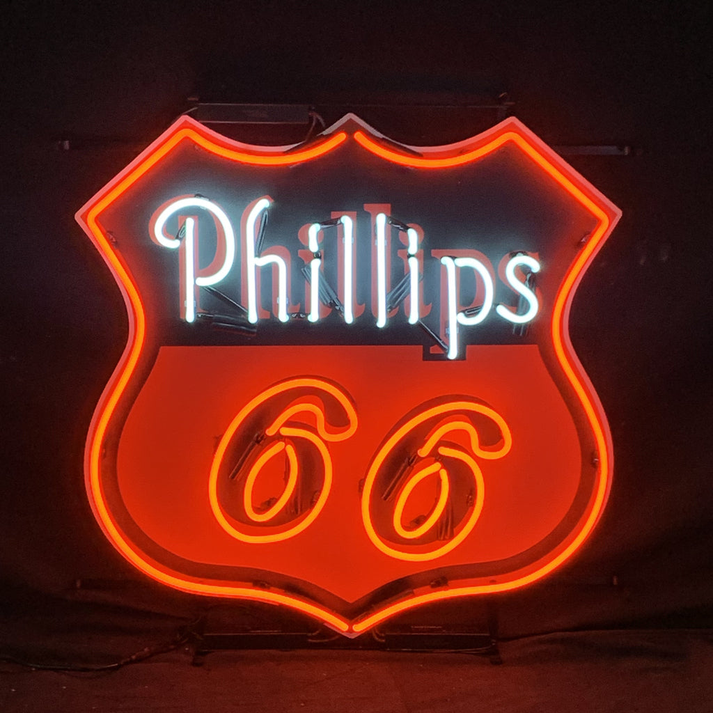 Phillips 66 Gasoline Neon Sign Light Glass