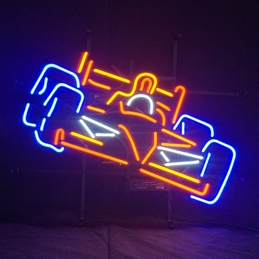 "Racing Sport Car neon signs glass - a nostalgic addition to garages, workshops, and automotive spaces."