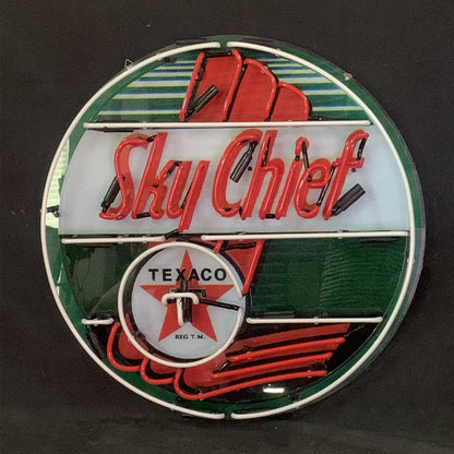 Sky Chief Texaco Gasoline Neon Signs Light