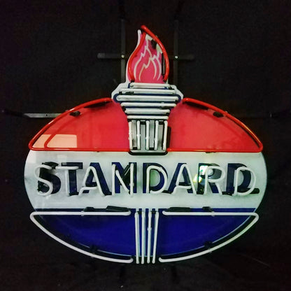 Torch with Standard Gasoline Neon Light Sign