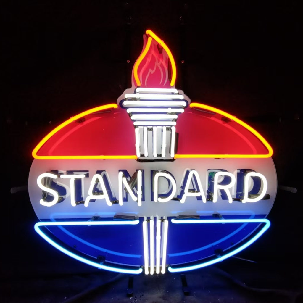 Torch with Standard Gasoline Neon Light Sign