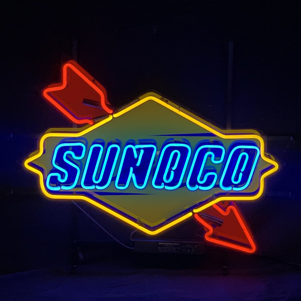 Sunoco Gasoline Company Logo Neon Signs