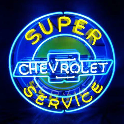 Super Chevrolet Service Neon Signs Light